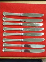 8 Chippendale Sterling Dinner Knives