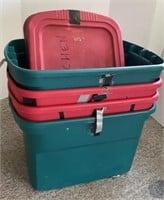 (4) Sterilite 22gal Totes with Lids (used)