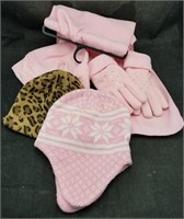 New Winter Hats & Kids Girls Glove Set