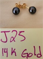 Q - 14K GOLD EARRINGS (J25)