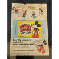 1933 Mickey Mouse Gum Wax Wrapper