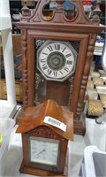 Lot of 2 Quality Wood Clocks