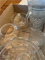 Box of clear glassware