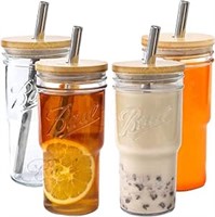 Hilivy Reusable Boba Cup and lids and straw - Glas