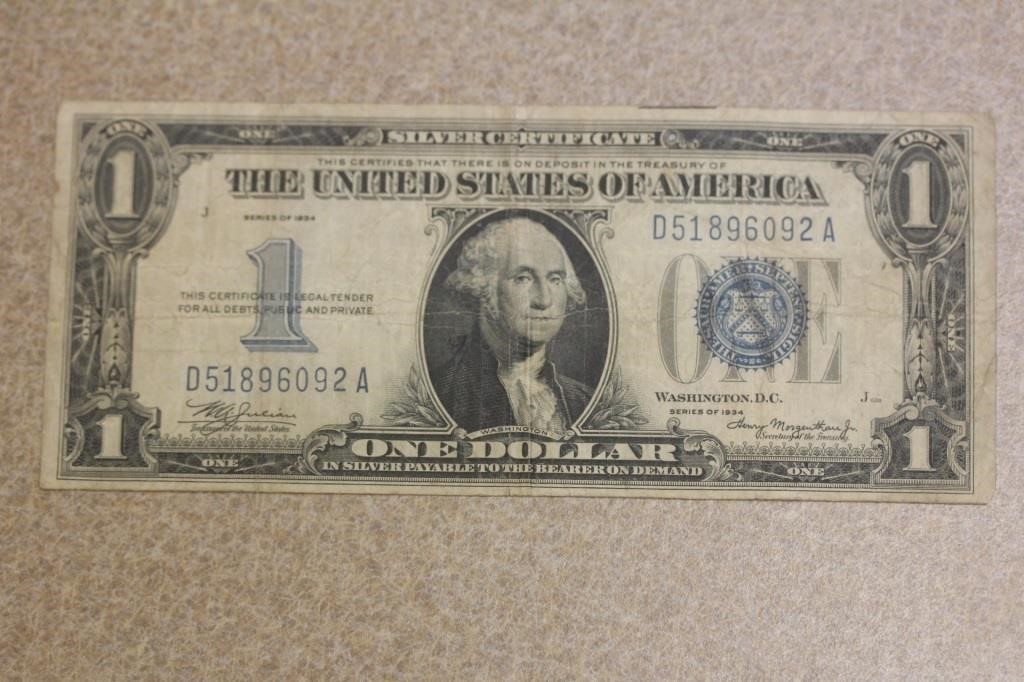 1934 Funny Back One Dollar Note