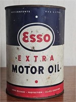 VINTAGE 1QT ESSO EXTRA MOTOR OIL CAN