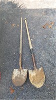 (2) Spade Shovels