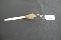 10" African Bone Dagger W/ Woven Handle