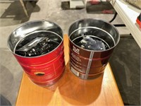 2-COFFEE CANS WITH BREAKERS