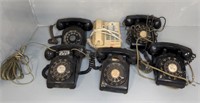 (5) ROTARY TELEPHONES & (1) DIAL TELEPHONE