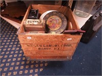 Wooden crate marked Wells Lamont Corp.