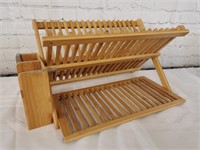 HBlife Bamboo Dish Drying Rack: As is