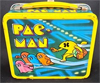 VINTAGE 1980 PAC MAN METAL CHILDS LUNCHBOX BALLY