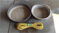 Feed pans and rope