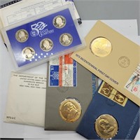 1972 US MINT SET, 3 FIRST DAY COVERS & 2000 PROOF