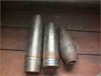 THREE ARTILLERY PIECES, ONE MARKED 75MM (1943)