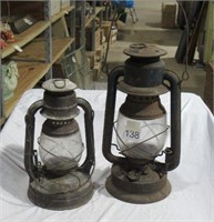 2 oil lanterns