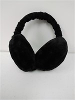 New furry women's earmuffs, foldable, black