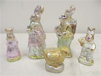 Easter bunny figurines lot
