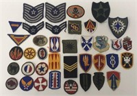 Lot of 36 Vintage US Military Sleeve Patches