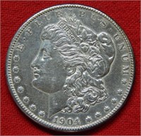 1904 S Morgan Silver Dollar - - Cleaned