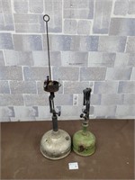 2 Antique metal oil lanters