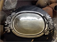 Authentic Pewter Tray Made in Mexico