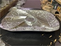 Authentic Pewter Veggie Tray Made in Mexico