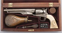 "Cased, engraved Colt 1860, .44 cal Army Revolver