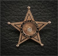 18 Kt. Gold, F.J.Hall, Sheriff, El Paso Tx. Badge