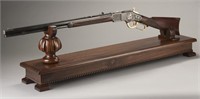 Walnut Victorian style, custom Rifle Stand