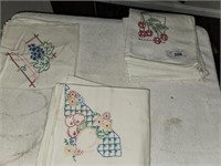 Vintage Embroidered Tea Towels