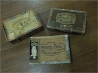 3 Early cigar boxes