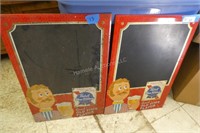 2 vintage Pabst metal chalk boards - red