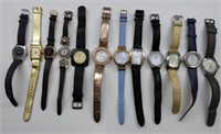 (12) LADIES LEATHER BAND WRIST WATCH