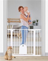 Newnice 40.6" -29.7"  Baby Gate + Pet Door