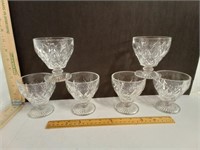 Pressed Glass Dessert Cups 6