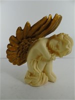 Angel Statue w/ Gold Tone Wings