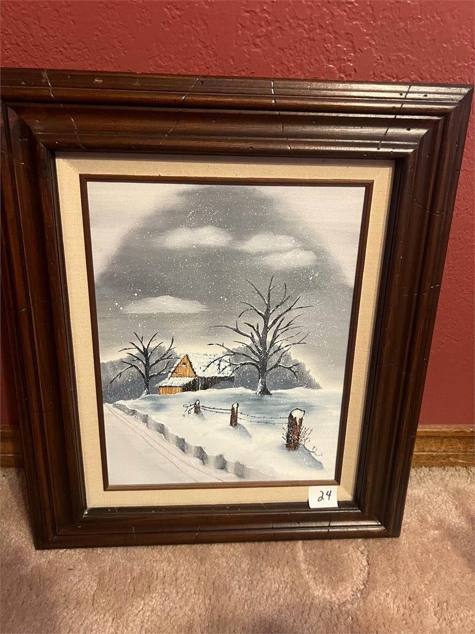 WINTER BARN SCENE 21" X 18"