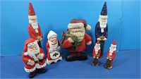 Carved Wood Christmas Figures-many Signed James