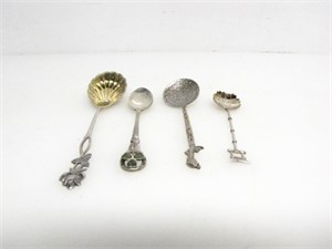 ASSORTED SMALL SILVER DECORATIVE SPOONS