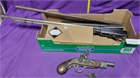 FLAT BOX OF ASSORTED GUN PARTS