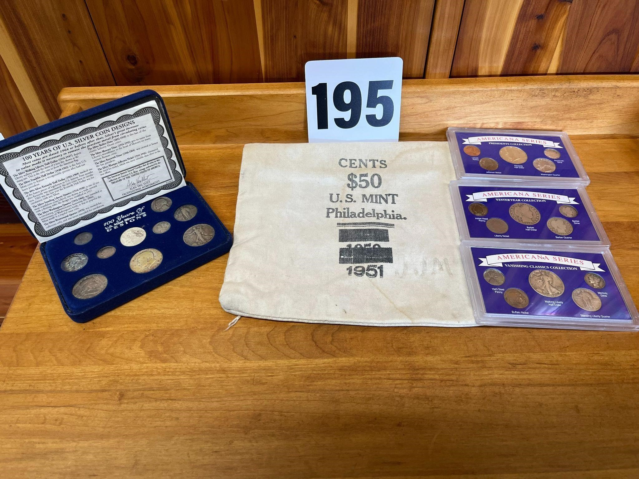American series coin sets and 100 year US coin set