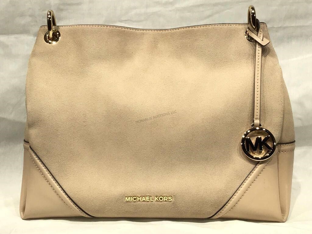 Michael Kors Lt Pink Suede Leather Nicole