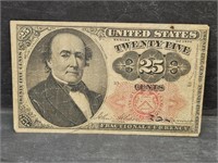 1864 25 Cent  Fractional Note