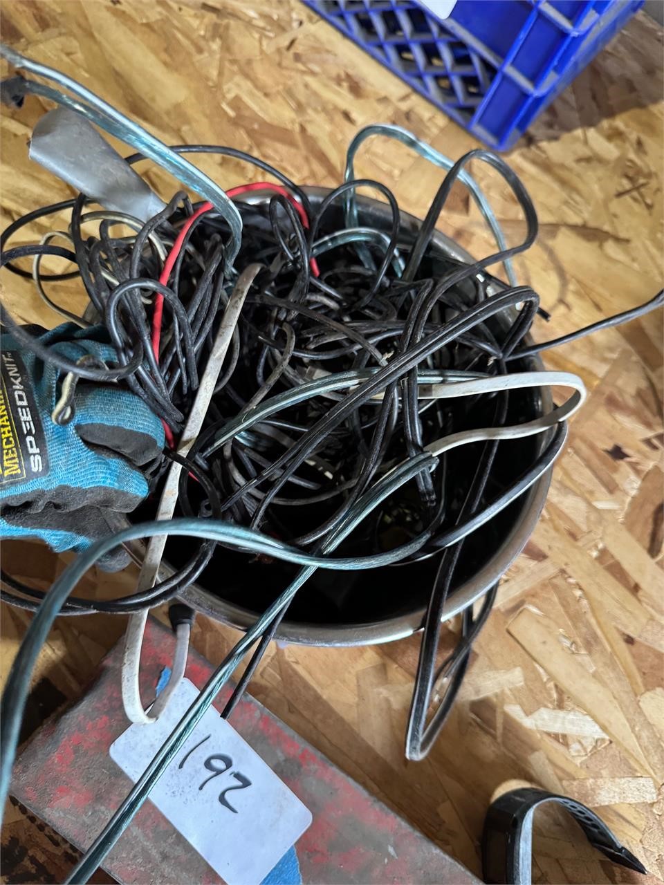 Bowl of wires and contents