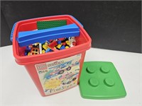 Lego Toys in a  Lego Bucket