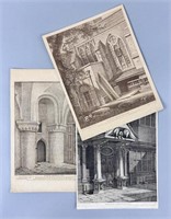 Three Early 19th C. Architectural Etchings
