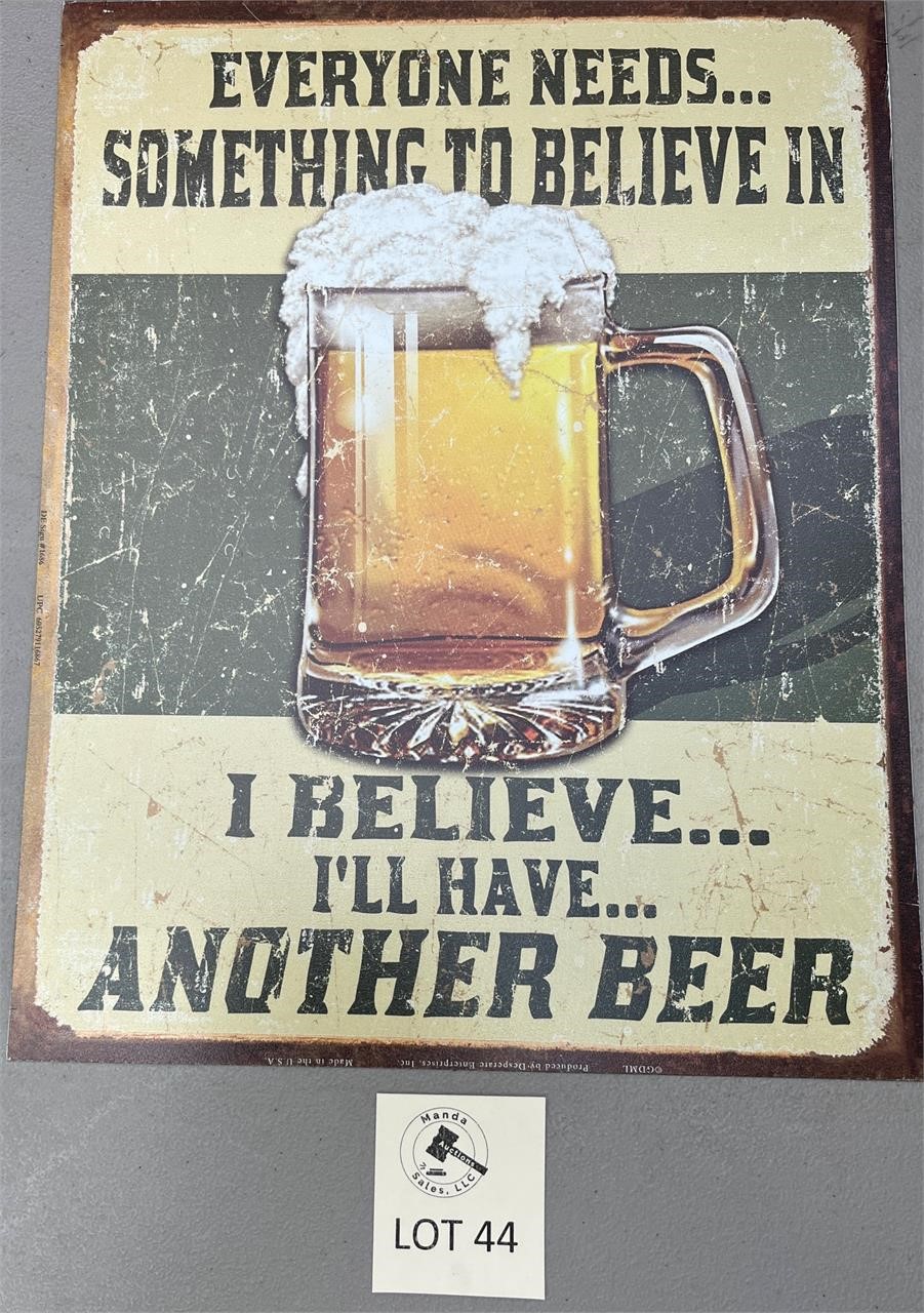 Novelty Beer Sign