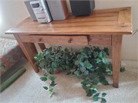 Wood Hall Table W/ Drawer